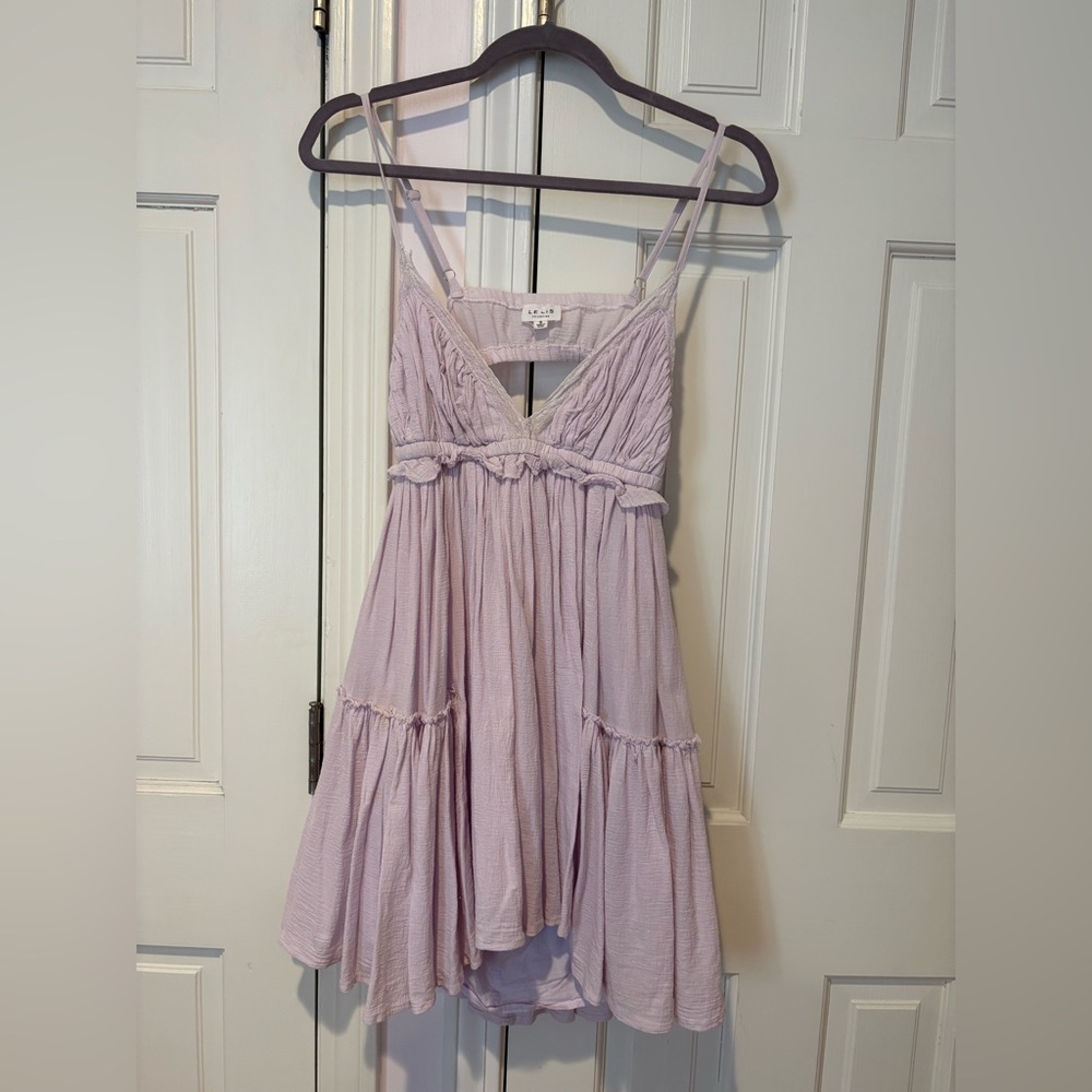 Le Lis Pale Lavender Ruffle-Trim Sundress